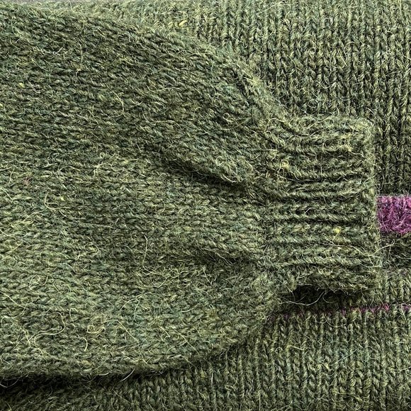 Vintage Parisian Mohair Wool Knit Sweater Oversized Handmade Preppy Slouchy Cozy - Picture 6 of 7